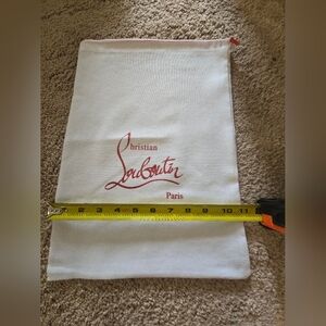 Christian Louboutin Dust Bag in White with Red Logo